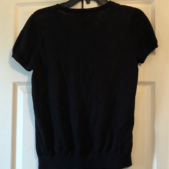 J Crew Womens Sheer Front Short Sleeve Sweater S - Picture 4 of 4